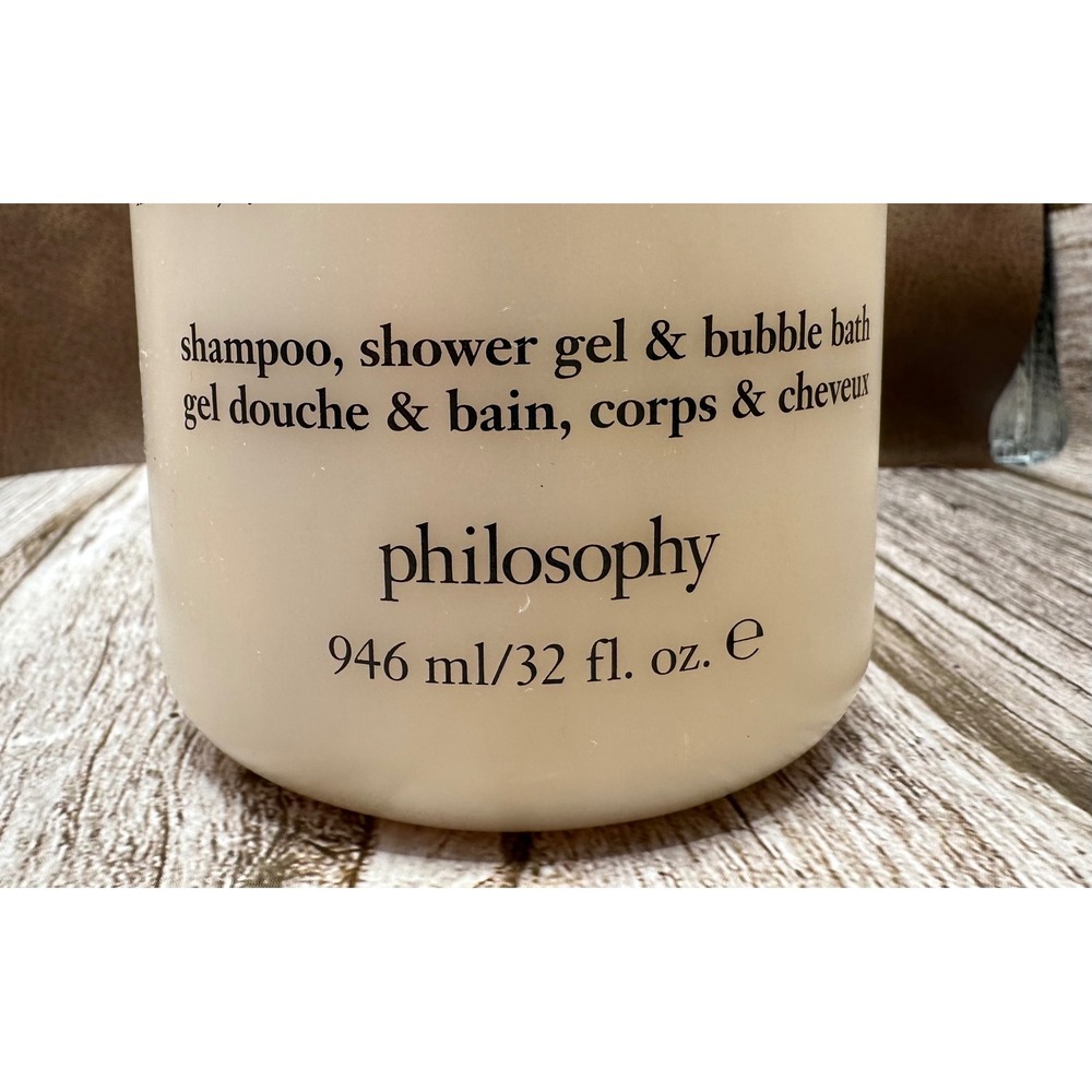 Philosophy Fresh Cream Warm Cashmere 3-in-1 Shampoo Shower Gel Bubble Bath 32oz - Picture 3 of 4